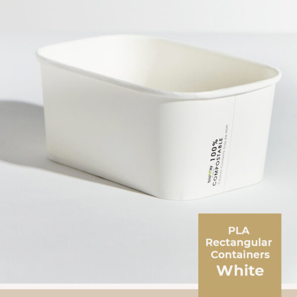 PLA Rectangular Container - White