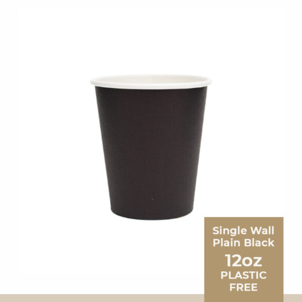 Single Wall Plastic Free Plain Black